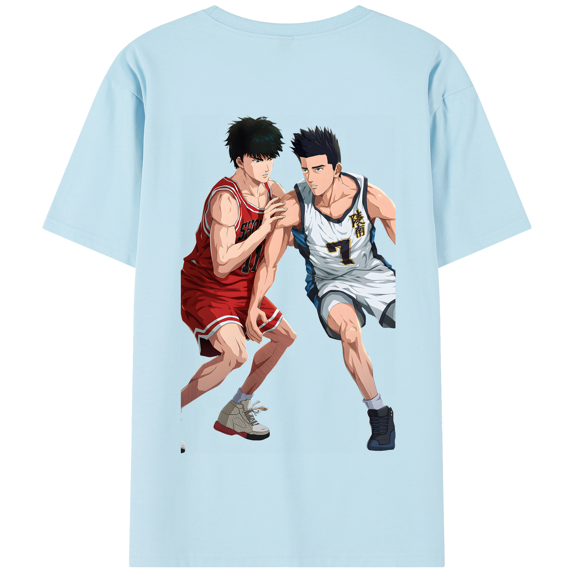 SLAM DUNK／スラムダンク 綿100％半袖Tシャツ（背面プリント）
